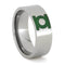 Engraved Green Lantern Insignia Symbol 8mm Comfort-Fit Titanium Ring, Size 11.75