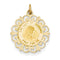 14k Yellow Gold Our Lady of Sorrows Medal Pendant (23X19MM)