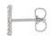 Platinum Diamond Letter 'X' Initial Stud Earring (Single Earring) (.06 Ctw, GH Color, SI2-SI3 Clarity)