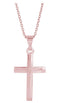 Christian Cross 14k Rose Gold Pendant Necklace, 18" (17x11.5 MM)
