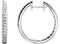 Diamond Inside-Outside Hoop Earrings, 14K White Gold (1 Ctw, Color G-I , Clarity I1 )