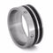 Ziricote Wood, Stainless Steel Screws 10mm Comfort-Fit Matte Titanium Wedding Band