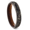 Mimetic Meteorite, Kauri Wood 4mm Comfort-Fit Matte Titanium Wedding Band Size 9.5