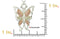 Butterfly Pendant Necklace, Sterling Silver, 12k Green Gold, 12k Rose Gold Black Hills Gold, 18"