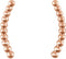 Bead Trim Curving Ear Climbers, 14k Rose Gold