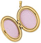 The Men's Jewelry Store (for HER) Yellow Gold Filled 1/20 Sterling Silver Red Rose Oval Locket Pendant