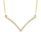 Diamond 'V' 14k Yellow Gold Pendant Necklace, 18" (.16 Cttw)