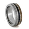 The Men's Jewelry Store (Unisex Jewelry) Gibeon Meteorite, Dinosaur Bone, Petrified Wood 8mm Comfort-Fit Titanium Wedding Band