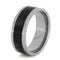 Black and Green Poplar Wood 8mm Comfort-Fit Titanium Wedding Band