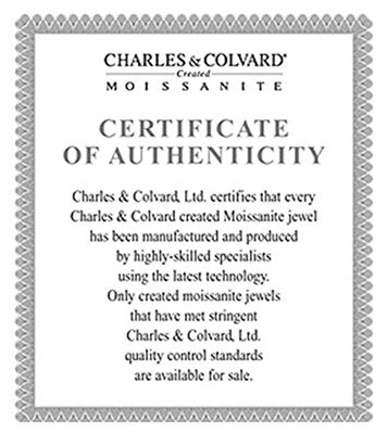Charles and Clovard 14k White Gold Moissanite Earrings