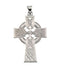 Celtic Halo Cross 14k White Gold Pendant