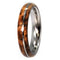 Black Ash Burl, Titanium Pinstripe 6mm Comfort Fit Titanium Wedding Band