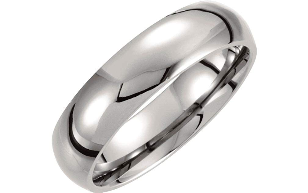 Titanium 6 mm Comfort-Fit Half Round Band