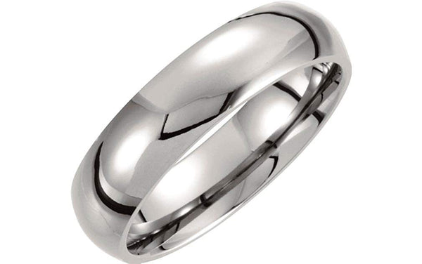 Titanium 6 mm Comfort-Fit Half Round Band