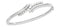 Petite Diamond Bangle Bracelet, Rhodium-Plated 14k White Gold, 7" (.5 Cttw, GH Color , I1 Clarity )