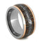The Men's Jewelry Store (Unisex Jewelry) Gibeon Meteorite, Dinosaur Bone, 14k Rose Gold 10mm Comfort-Fit Titanium Wedding Band