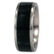 Black Jade Inlay 8mm Comfort-Fit Titanium Wedding Band