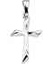 Small Curvy Cross 14k White Gold Pendant