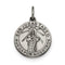 Sterling Silver Satin Antiqued Spanish St. Jude Thaddeus Medal Pendant (21X19MM)
