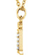 Diamond Initial 'i' Lowercase Letter 14k Yellow Gold Pendant Necklace, 16" (.025 Ctw, GH, I1)