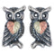 Oxidized Owl Leaf Earrings, Sterling Silver, 12k Green and Rose Gold Black Hills Gold Motif