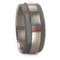 Brushed and Sandblasted 8mm Comfort-Fit Titanium Wedding Band