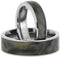 Petrified Wood Comfort-Fit Titanium His and Hers Wedding Band Set Size, M14.5-F7