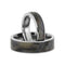 Petrified Wood Comfort-Fit Titanium Couples Wedding Band Set
