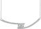 Diamond Two-Stone Bar Necklace in Rhodium-Plated 14k White Gold, 16-18" (3/8 Ctw, Color H+, Clarity I1)