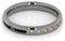 9-Stone Diamond Black and White Mokume Gane Inlay 3mm Comfort-Fit Titanium Wedding Band, Size 15.25