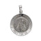 14k White Gold Round Scapular Medal (18 MM)