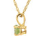 Children's Imitation Peridot 'August' Birthstone 14k Yellow Gold Pendant Necklace, 14"