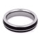 Dark Brazilian Rosewood 4.5mm Comfort-Fit Grooved and Sandblast Titanium Wedding Band
