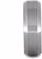Ironwood Burl 8mm Comfort-Fit Band with Brushed Satin Titanium Overlay, Size 12.75