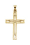 Church Cross 14k Yellow Gold Pendant (33.50X23MM)