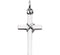 Boy's Platinum Rope Cross Pendant