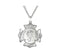Sterling Silver St. Florian Necklace, 18" (16.75 MM)