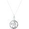 Moon and Star 'So Far Yet So Close' Ash Holder Necklace, Rhodium Plate Sterling Silver, 18"