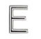 Initial Letter 'E' Sterling Silver Stud Earring (Single Earring)