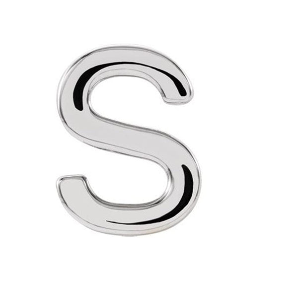 Initial Letter 'S' Sterling Silver Stud Earring (Single Earring)