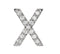 Sterling Silver Diamond Letter 'X' Initial Stud Earring (Single Earring) (.06 Ctw, GH Color, I1 Clarity)