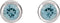 Simulated March Birthstone CZ Solitaire Stud Earrings, Rhodium-Plated Sterling Silver