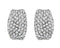 Pave Diamond Hoop Earrings, 14k White Gold (9/10 Ctw, Color G-I, Clarity I1)