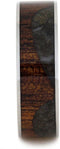 Dinosaur Bone Wave Pattern, Koa Wood 7mm Comfort-Fit Titanium Wedding Band, Size 8.75