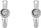 Diamond J-Hoop Earrings, Rhodium-Plated 14k White Gold (.25 Ctw, G-H Color, I1 Clarity )