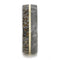 Gibeon Meteorite, Dinosaur Bone, 14k Yellow Gold 8mm Comfort Fit Titanium Band