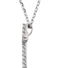 Petite Diamond Christian Cross Rhodium-Plated 14k White Gold Necklace, 16" (.085 Ctw, GH Color, SI1 Clarity)