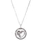 Rhodium Plate Sterling Silver Round Heart 'Mother's Prayer' Necklace, 18"