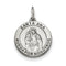 Sterling Silver Satin Antiqued St. Anne Medal Pendant (21X19MM)