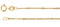 1mm 14k Yellow Gold Solid Beaded Curb Chain, 16"